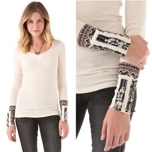 We The Free Hyperactive Hippie Cuff Thermal Shirt